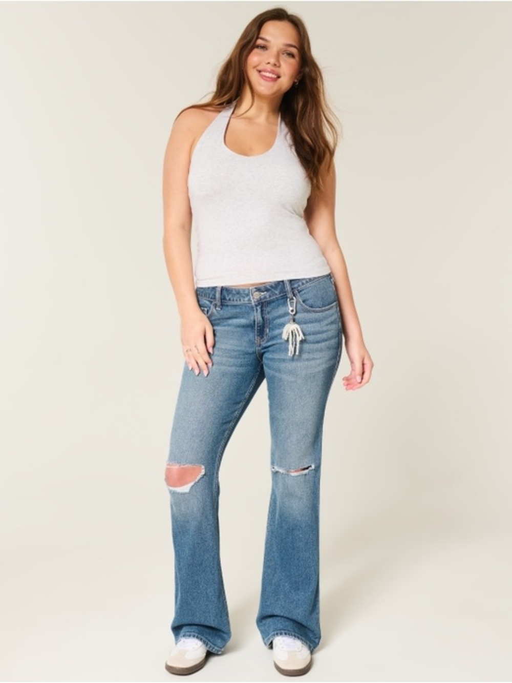 Hollister Low-Rise Ripped Bootcut Jeans | 20R